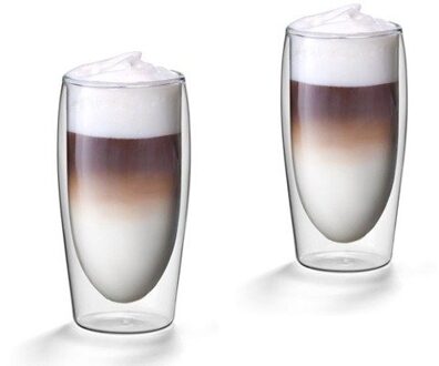 Scanpart dubbelwandige koffieglazen 350 ml 2 stuks Koffie accessoire Transparant