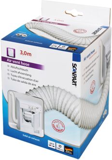 Scanpart luchtafvoerslang set droger PVC 100mm 3,0m Droger accessoire Wit