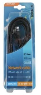 Scanpart netwerkkabel (UTP) CAT6 2,5m UTP kabel Zwart