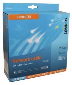 Scanpart netwerkkabel (UTP) CAT6 20,0m UTP kabel Zwart