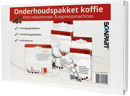 Scanpart onderhoudspakket koffie Reinigingstablet Wit