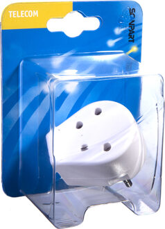 Scanpart telefoon adapter modulair ingang wit (NL)