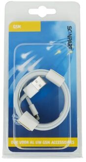 Scanpart USB-A naar Apple Lightning kabel 2,0m Oplader Wit
