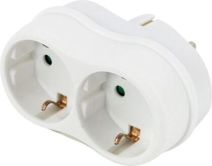 Scanpart Verloopstekker 2x geaard Horizontaal