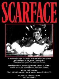 Scarface American Dream Unisex T-Shirt - Black - XL - Zwart
