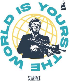 Scarface The World Is Yours Unisex T-Shirt - White - 3XL - Wit