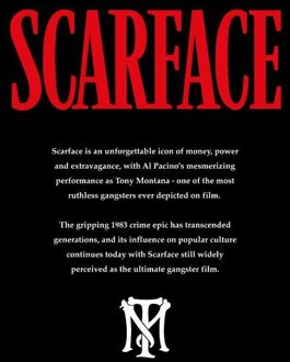 Scarface Tony Montana Unisex T-Shirt - Black - S - Zwart