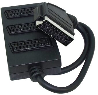 Scart Distributeur 3 Stuks Zwart (1 Man-3 Vrouwelijke Scart)