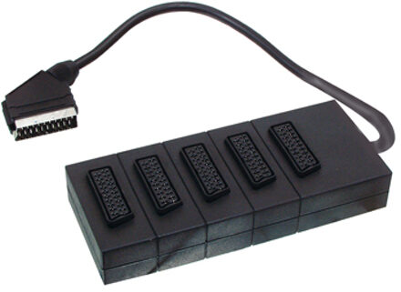 Scart verdeelbox voor het aansluiten van 5 apparaten