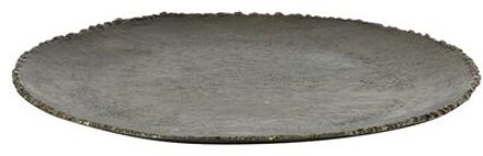 Schaal 41x39x2,5 cm XIBOR antiek brons Bruin