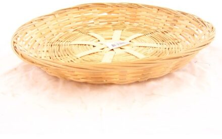 Schaal bamboe gevl. rond laag 30x5cm