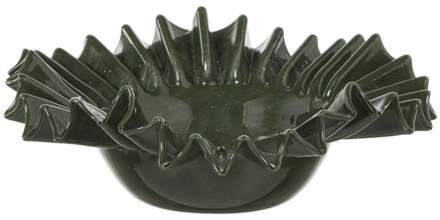 Schaal glas - groen - ø22x27 cm