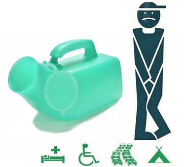 Schaal Mannen Urinoir Opslag Outdoor Ziekenhuis Plastic Lekvrije Handvat Camping Reizen Draagbare Emergency Met Deksel Fles Wc