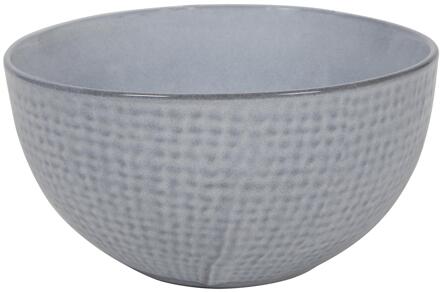 Schaal woven textiel grijs Ø15x7,5cm