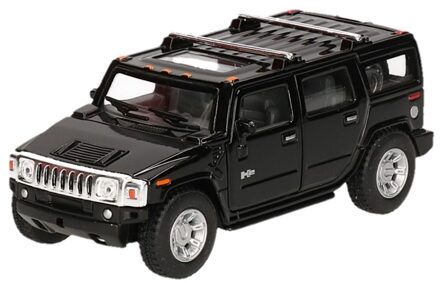 Schaalmodel Hummer H2 Suv Zwart 12,5 Cm - Speelgoed Auto's