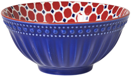 Schaaltje Anne groot - rood/blauw - ø15.8x7.3 cm