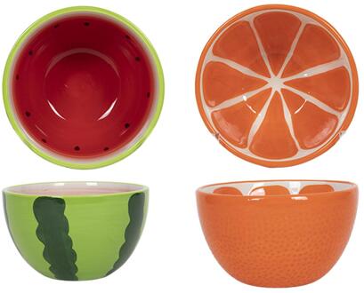 Schaaltje meloen of sinaasappel 13x7,5cm verschillende