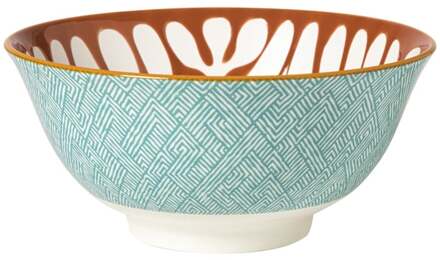 Schaaltje Nane groot - oranje/blauw - ø15.8x7.3 cm