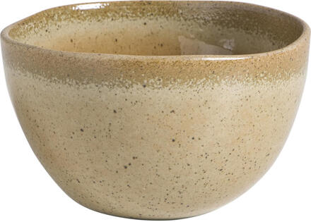 Schaaltje Nora Bruin Ø12,2 Cm - Stoneware - Beige - H7.5 Cm