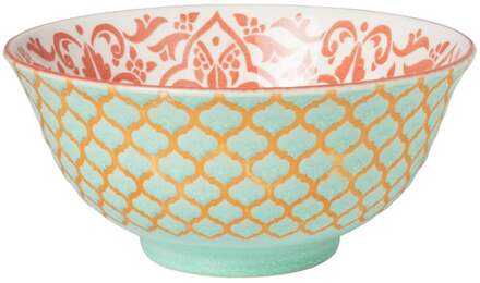 Schaaltje Nora - groen/roze - ø15.8x7.3 cm