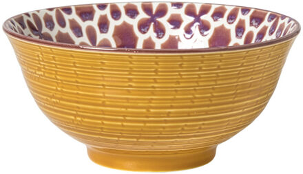 Schaaltje Nore groot - paars/geel - ø15.8x7.3 cm