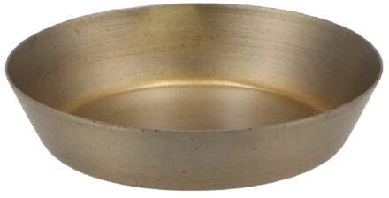 Schaaltje voor amberblokjes/geurblokjes - goud - metaal - D10 x 2 cm