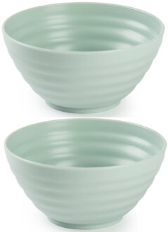 Schaaltjes - 4x - mint groen - kunststof - 14 x 6.5 cm - kom