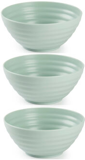 Schaaltjes - 6x - mint groen - kunststof - 14 x 6.5 cm - kom