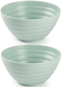Schaaltjes - 8x - mint groen - kunststof - 14 x 6.5 cm - kom