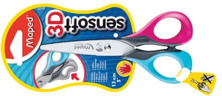 Schaar Maped 130mm Sensoft assorti linkshandig
