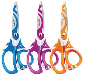 schaar Zenoa fit, 13 cm, asymmetrische ogen, op blister