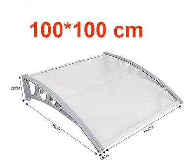 Schaduw Venster Deur Zon Luifel Holle Blad Luifel Bescherming Luifel Luifel Onderdak Veranda Front Regen Dak Tuinhuisje Voor Tuin 100x100cm