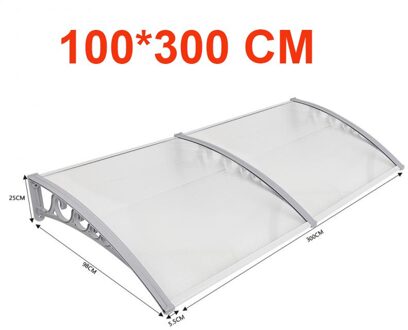 Schaduw Venster Deur Zon Luifel Holle Blad Luifel Bescherming Luifel Luifel Onderdak Veranda Front Regen Dak Tuinhuisje Voor Tuin 100x300cm