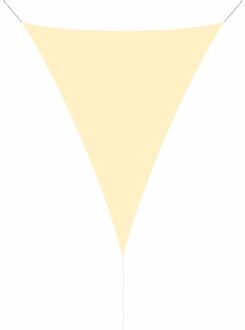 Schaduwdoek Driehoek Gelijkbenig Waterdoorlatend 4x5x5 m Creme Crème