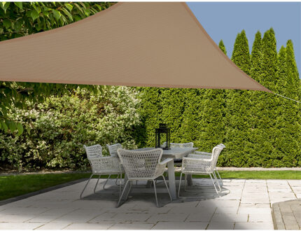 Schaduwdoek - driehoek - zandkleur - 3.6 x 3.6 x 3.6 meter - zonwering - zonnedoek