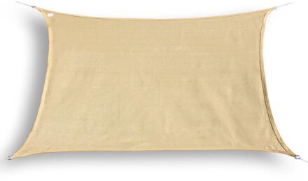 Schaduwdoek Rechthoek Waterdoorlatend 2x4 m Zonnedoek Zand Beige