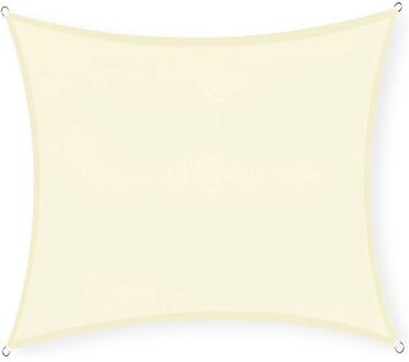 Schaduwdoek - Vierkant zonnezeil - Zonnedoek - Blokkeert UV-straling - 3.6 x 3.6 meter - Creme wit