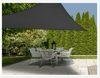 Schaduwdoek/zonnescherm driehoek grijs 3 x 3 x 3 meter