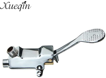 Schakelaar Controle Door Voet Voetpedaal Klep Koperen Badkamer Wastafel Kraan Single Koude Tap Ziekenhuis Hotel Pedaal Water Kraan