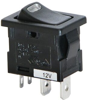 Schakelaar Rood Led-lampje 12v Zwart