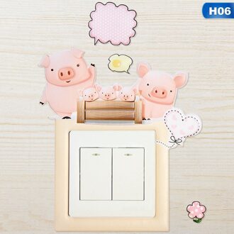 Schakelaar Sticker Dier Eenhoorn Cover Cartoon Room Decor 3D Muur Siliconen Aan-uit Schakelaar Lichtgevende Lichtschakelaar Outlet Muur sticker 6