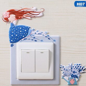 Schakelaar Sticker Dier Eenhoorn Cover Cartoon Room Decor 3D Muur Siliconen Aan-uit Schakelaar Lichtgevende Lichtschakelaar Outlet Muur sticker 7