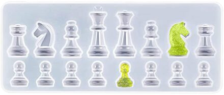 Schaken Dambord Silicone Mould Diy Ambachten Maken Tool Schaakbord Crystal Epoxy Diy Hars Gieten 3D Mold Ambachtelijke Gereedschappen