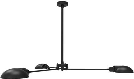 Schallan plafondlamp met afstand 3-lamps zwart