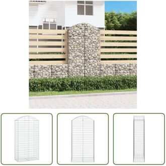 Schanskorf Gabion - 100 x 50 x 180/200 cm - 3.5 mm draad Zilverkleurig