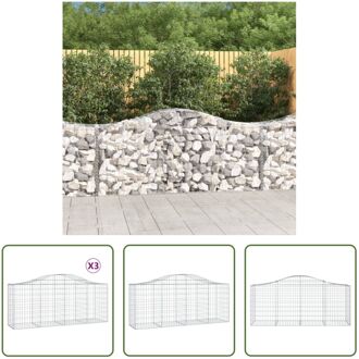 Schanskorf Gabion - 100 x 50 x 80/100 cm - Gegalvaniseerd ijzer Zilverkleurig