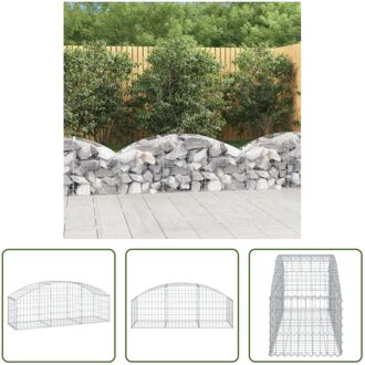 Schanskorf Gabion - 150 x 50 x 40/60 cm - geluidsisolerende tuinbarrière Zilverkleurig