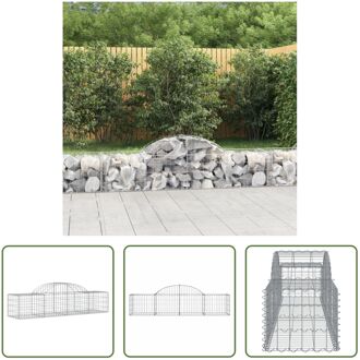 Schanskorf Gabion 200x50x40/60 cm - Gegalvaniseerd ijzer Zilverkleurig