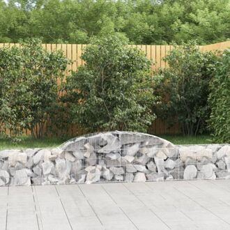 Schanskorf Gabion muur 300x30x40/60cm - Geluidsisolerende tuinbarrière Zilverkleurig