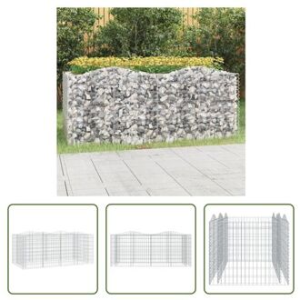 Schanskorf Gabion Verhoogd - 200 x 100 x 100 cm - Gegalvaniseerd ijzer Zilverkleurig